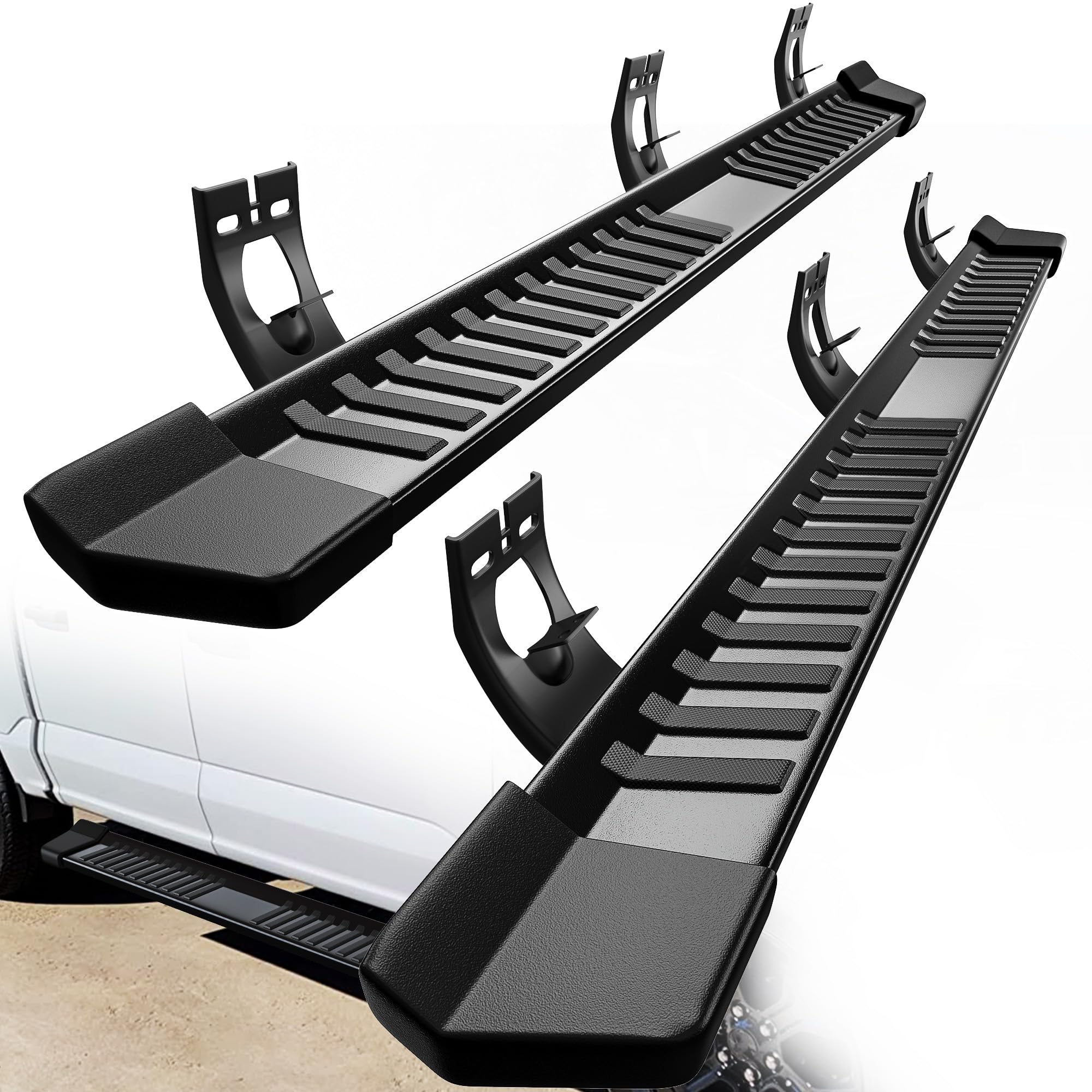 YITAMOTOR 6 Inches Running Boards: Compatible with 2009-2018 Dodge Ram 1500 Crew Cab, 2019-2024 1500 Classic, 2010-2024 Ram 2500/3500, Textured Black Side Steps Nerf Bars