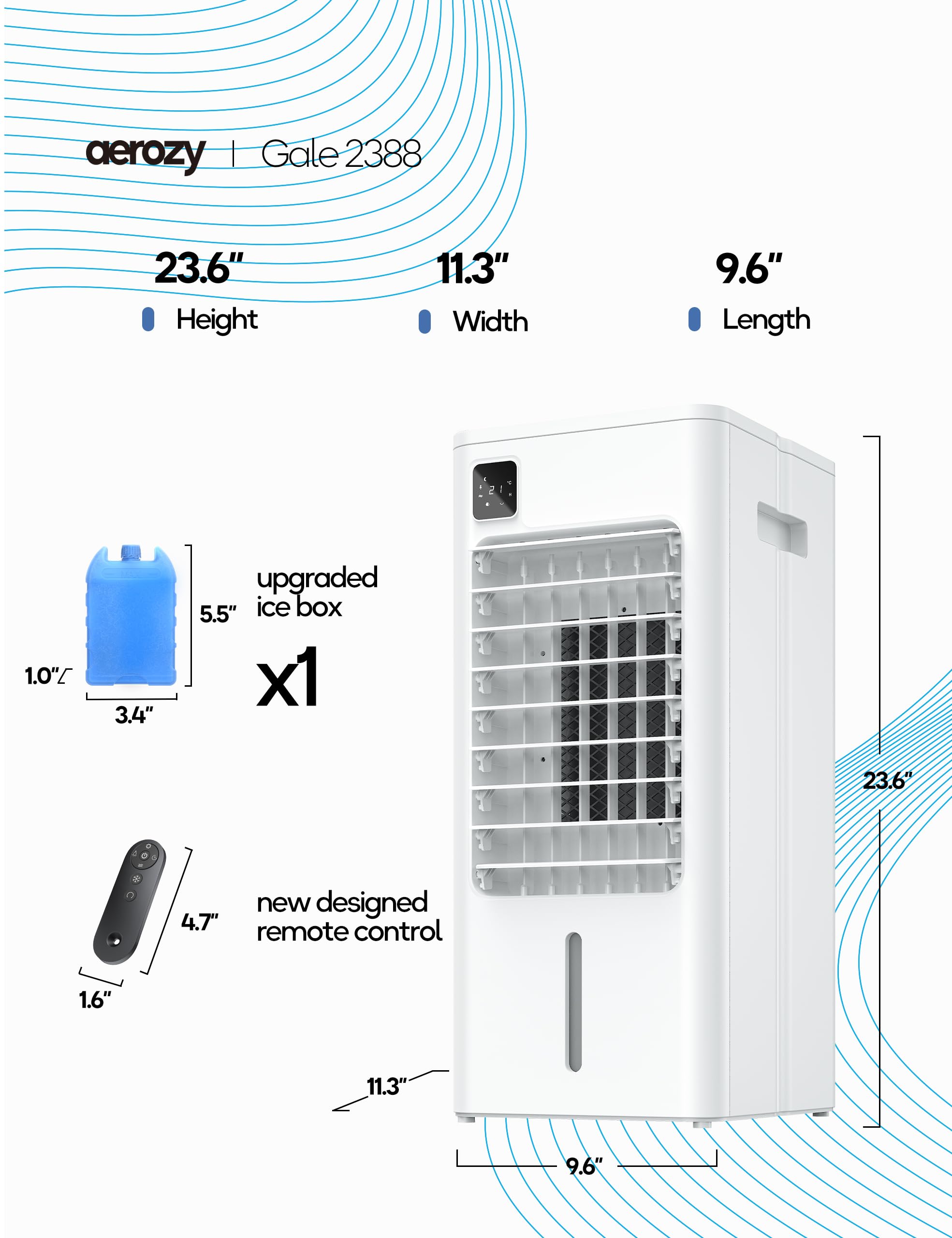 Enfriador de aire evaporativo 2388-2 Una caja de hielo 2
