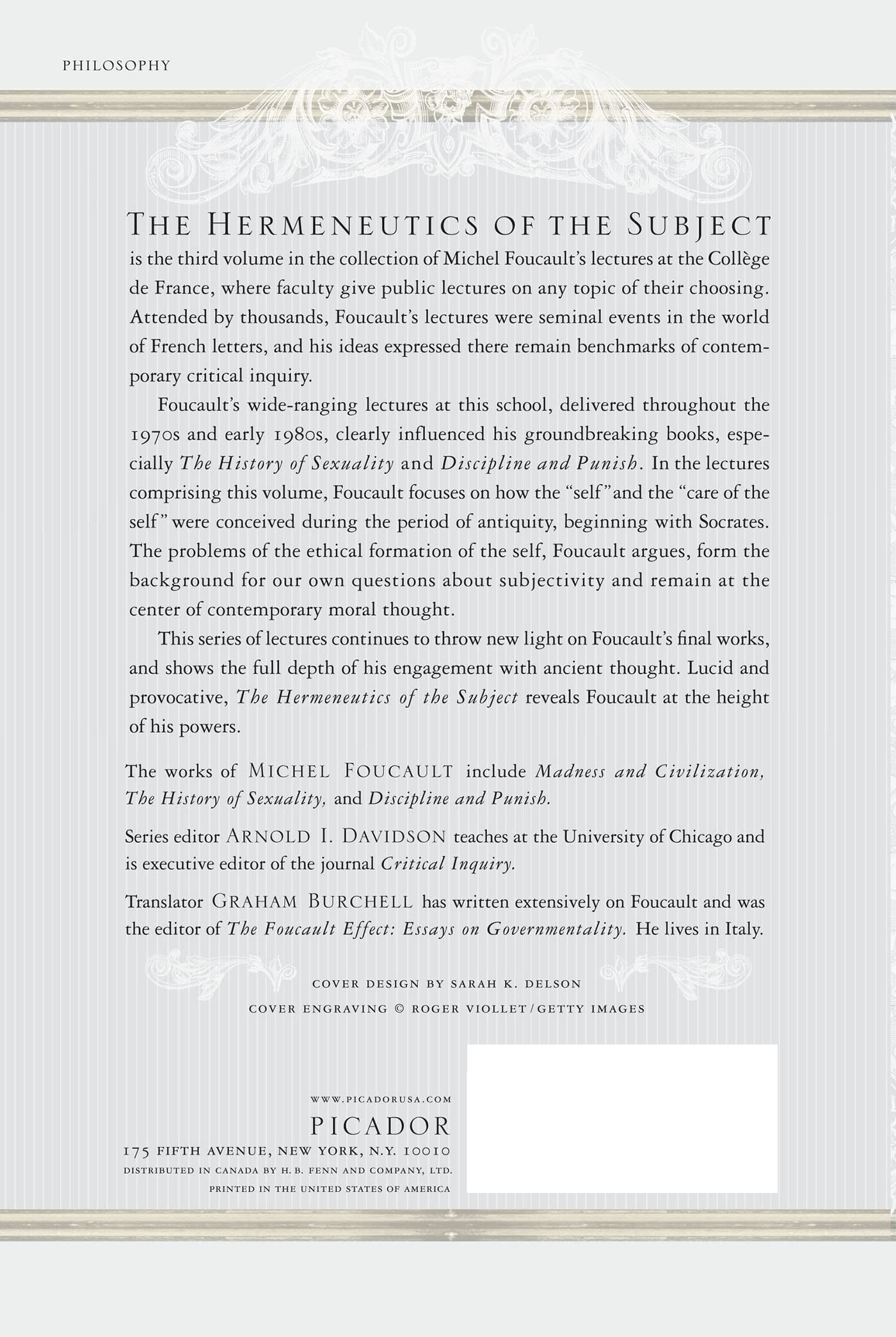 The Hermeneutics of the Subject: Lectures at the Collège De France 1981-82: 9