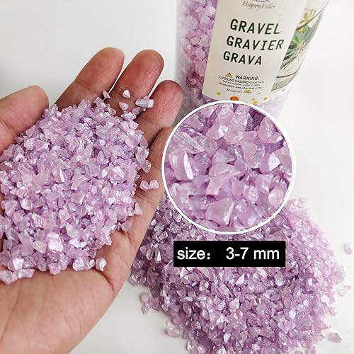 Miniatura 5 de 1.3 libras de vidrio triturado con gemas de arena de terrario de cristal triturado, mini piezas de relleno de jarrón rotas, manualidades de resina