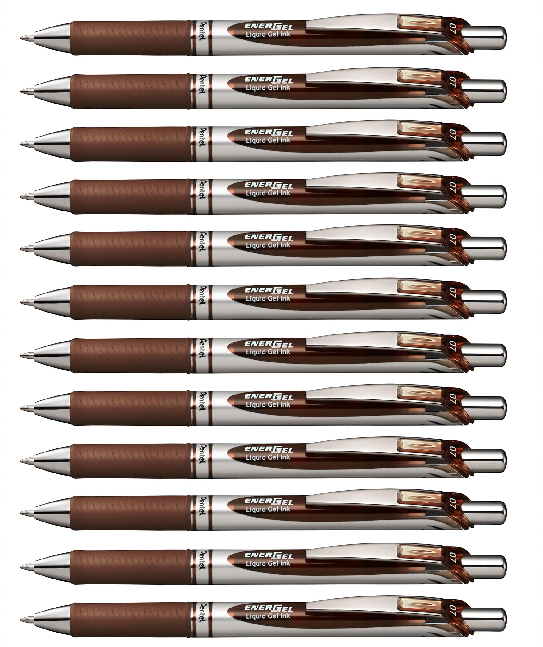 EnerGel XM Retractable Brown Ink Rollerball Pen (Pack of 12)