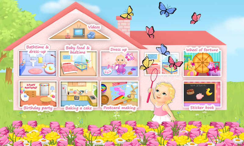 Sweet Baby Girl Dream House 2 - Daycare, Tea Party, Bath Time, Dress Up,  Birthday Cake, Cleanup and Playtime