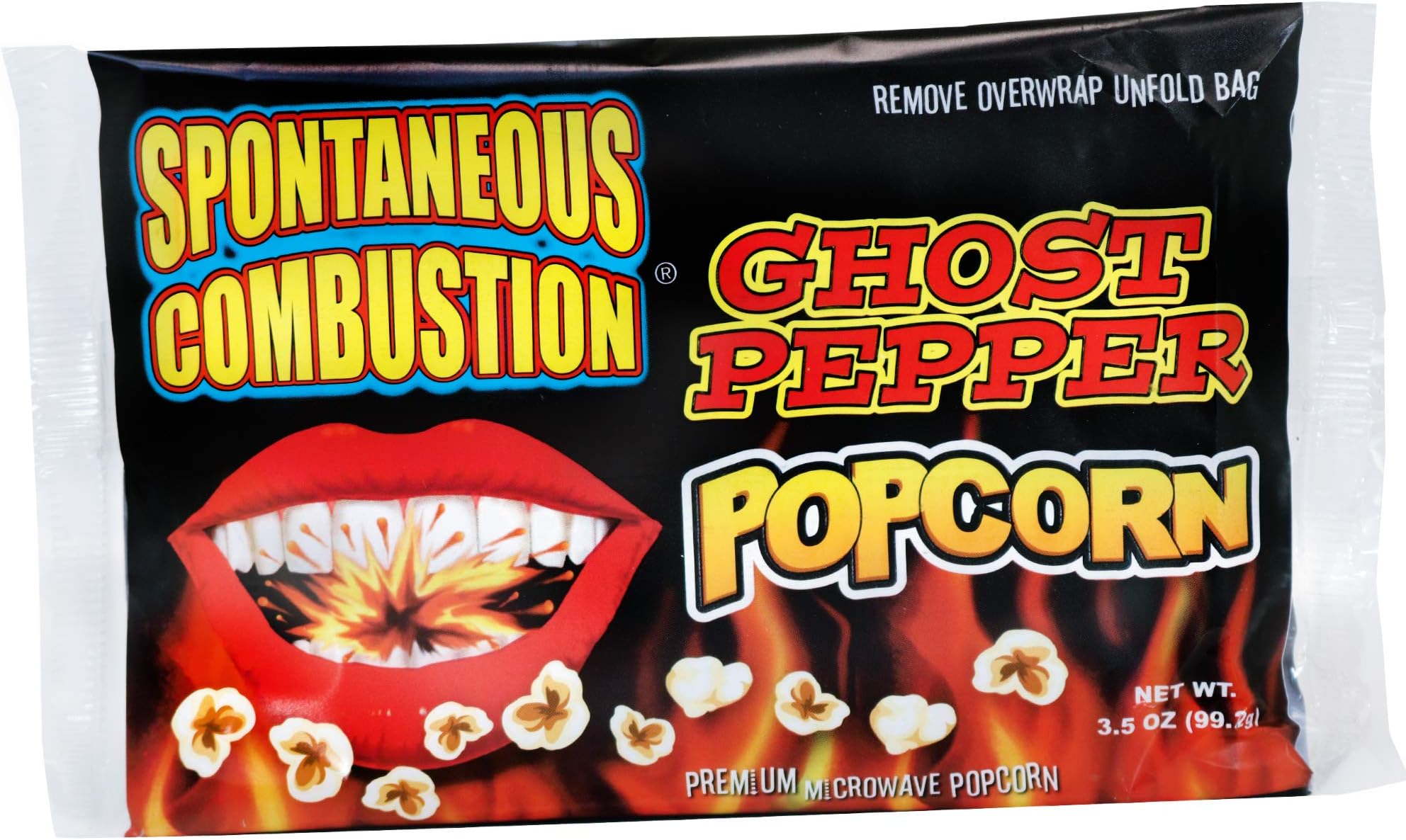 Spontaneous Combustion Ghost Pepper Premium Microwave Popcorn 99.2g