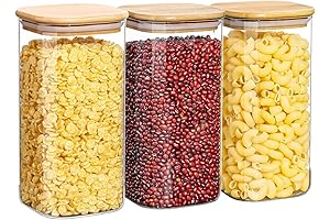 Vtopmart Glass Jars with Bamboo Lids