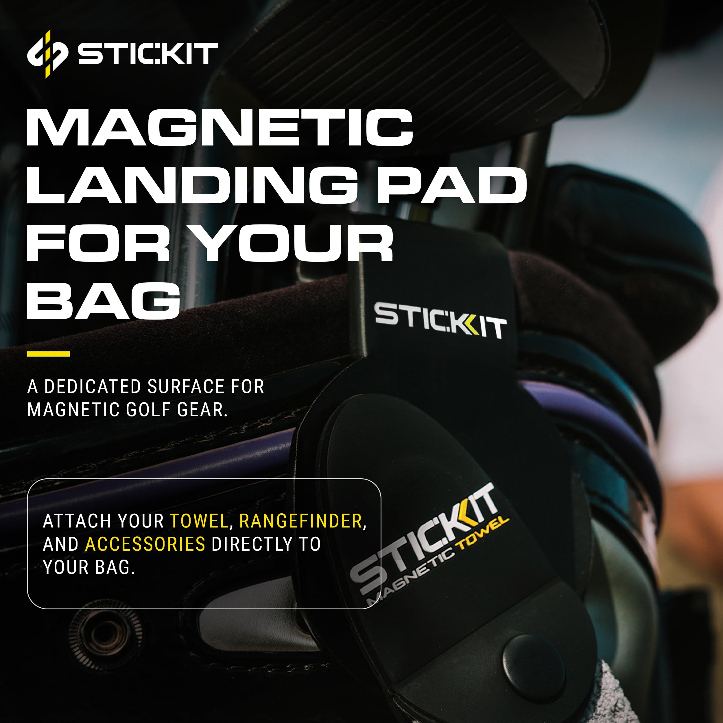 Amazon.co.jp: STICKIT 磁気ゴルフバッグ ランディングパッド I メタル 