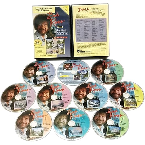 BOB ROSS JOY OF PAINTING SERIES: Nine One Hour Instuctional Guides - 10 DVD Set