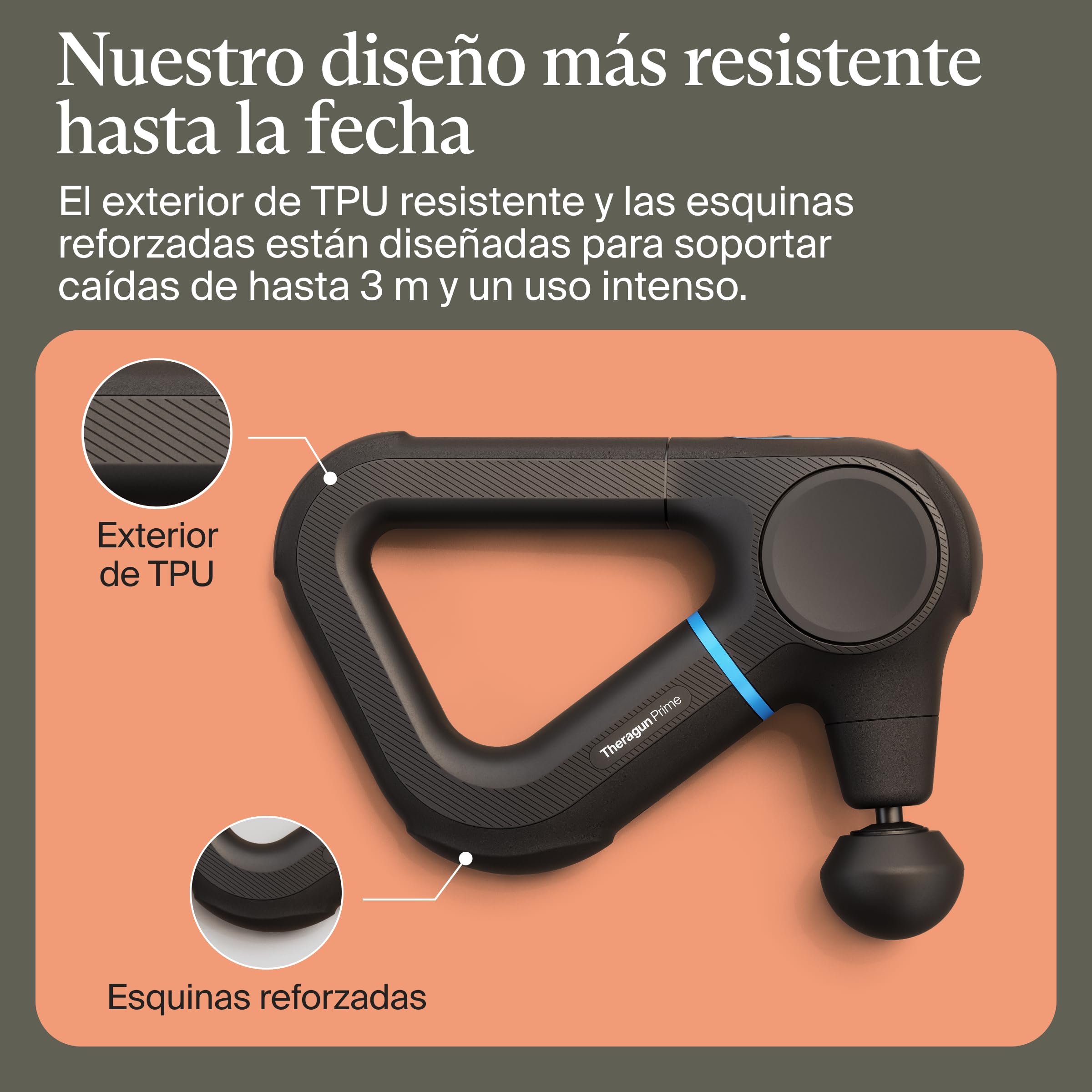Theragun Prime (6ª generación) de Therabody - Pistola de masaje profunda y potente en un diseño resistente y duradero para una recuperación fiable