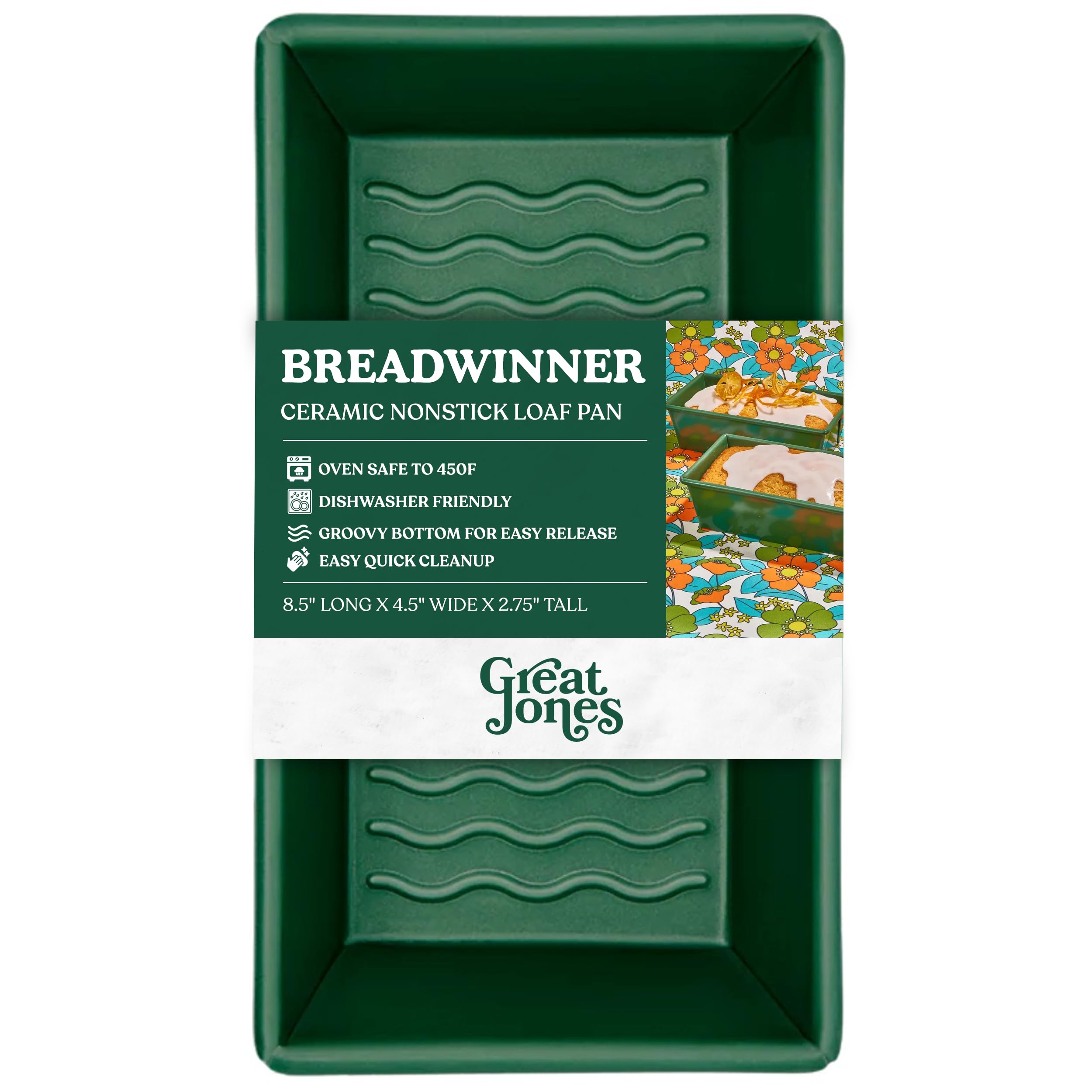 Amazon.com: Great Jones Breadwinner (Broccoli) | Nonstick Loaf Pan
