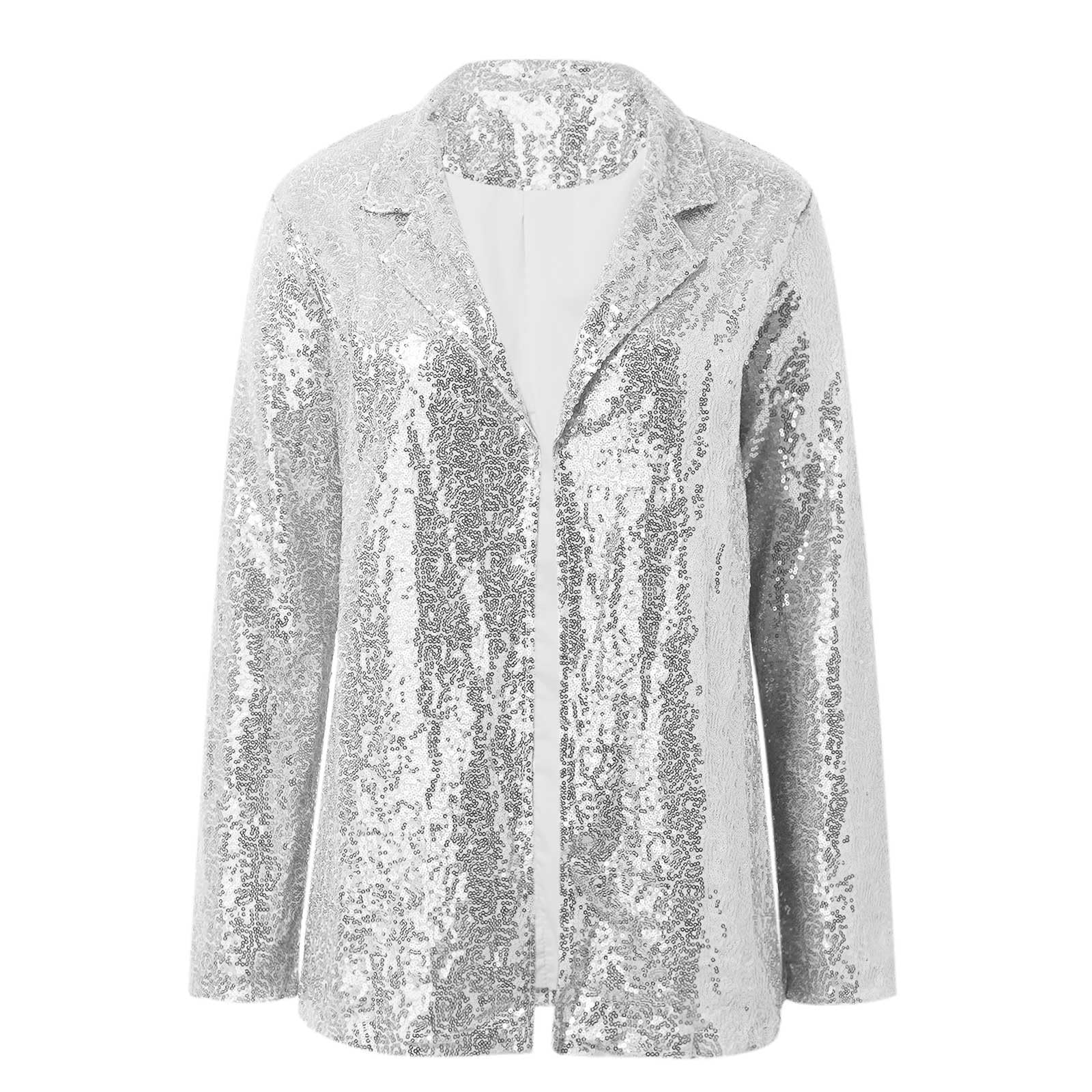 Blazer Damen Sportlich, Sommer Blazer Damen Langärmelig Revers Leicht Blazer Slim Fit Vorne Offen Knopfleiste Elegant Business Arbeit Anzugjacken Breathable Ganzjährig Leichter Blazer Damen Sommer
