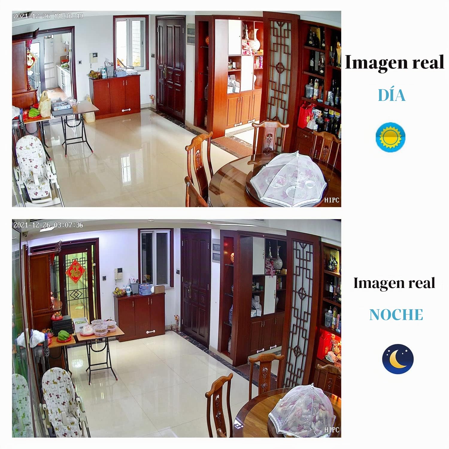 5MP PIR 940nm PoE Cámara IP con Micrófono, 3.7mm Lente 80° LED IR Visión Nocturna CCTV Audio Cámara IP Seguridad Interior, P2P Mini Vídeo PIR CAM Movimiento Detección (IPIR-P-A-HS)