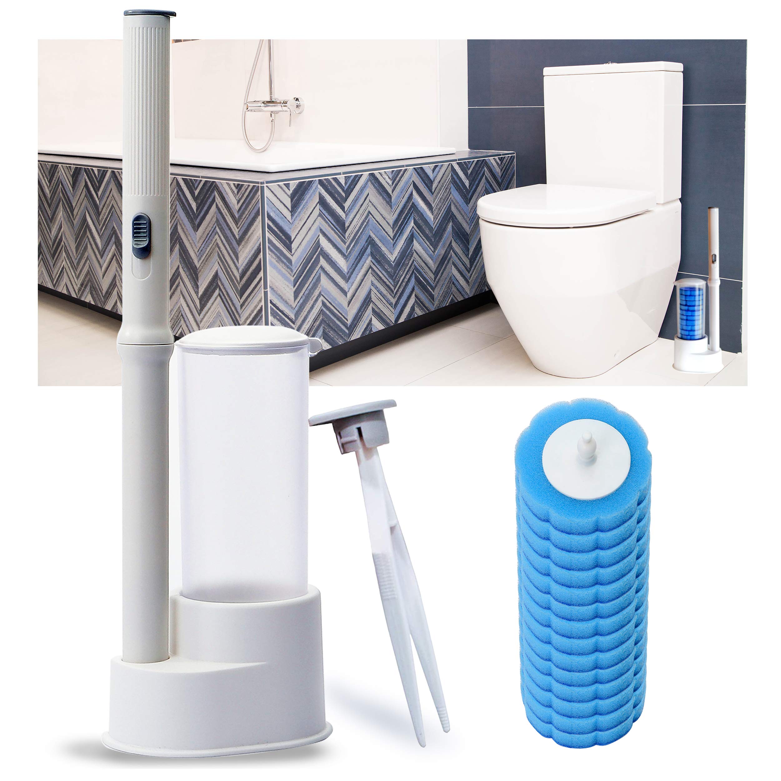 Buy Disposable Toilet Scrub System with Toilet Cleaner Wand 14