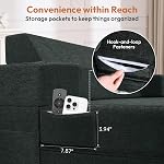 Sunable Twin Size Folding Sofa Bed, 4-in-1 Convertible Sofa with Scratch-Resistant Fabric, Ergonomic Backrest & Armrests, Supportive Foam, Floor Chair for Guest Room/RV/Living Room/Bedroom, Gray