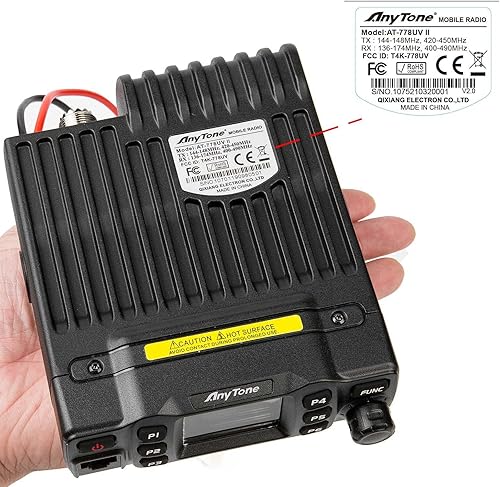 Miniatura 5 de AnyTone AT-778UV Transceptor de radio móvil de doble banda 25W VHFUHF VOX vehículo radio con cable