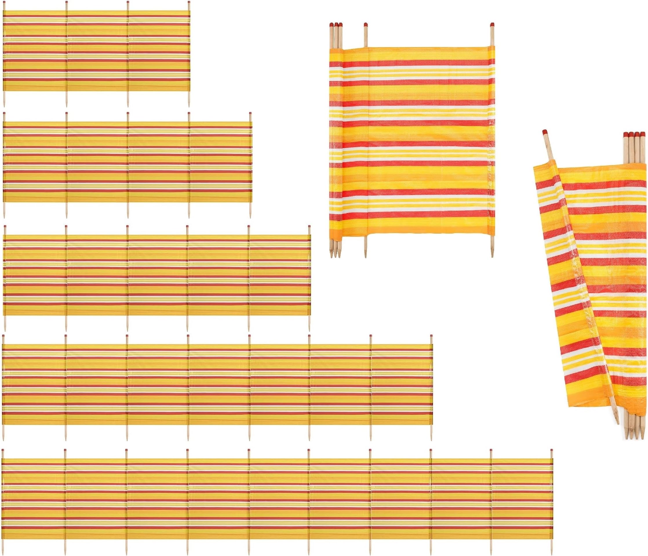 Windbreak, Extra Tall Colorful Wind Break for Camping, Caravan, Festival and Beach Windbreaker Sun Shelter Garden Screen