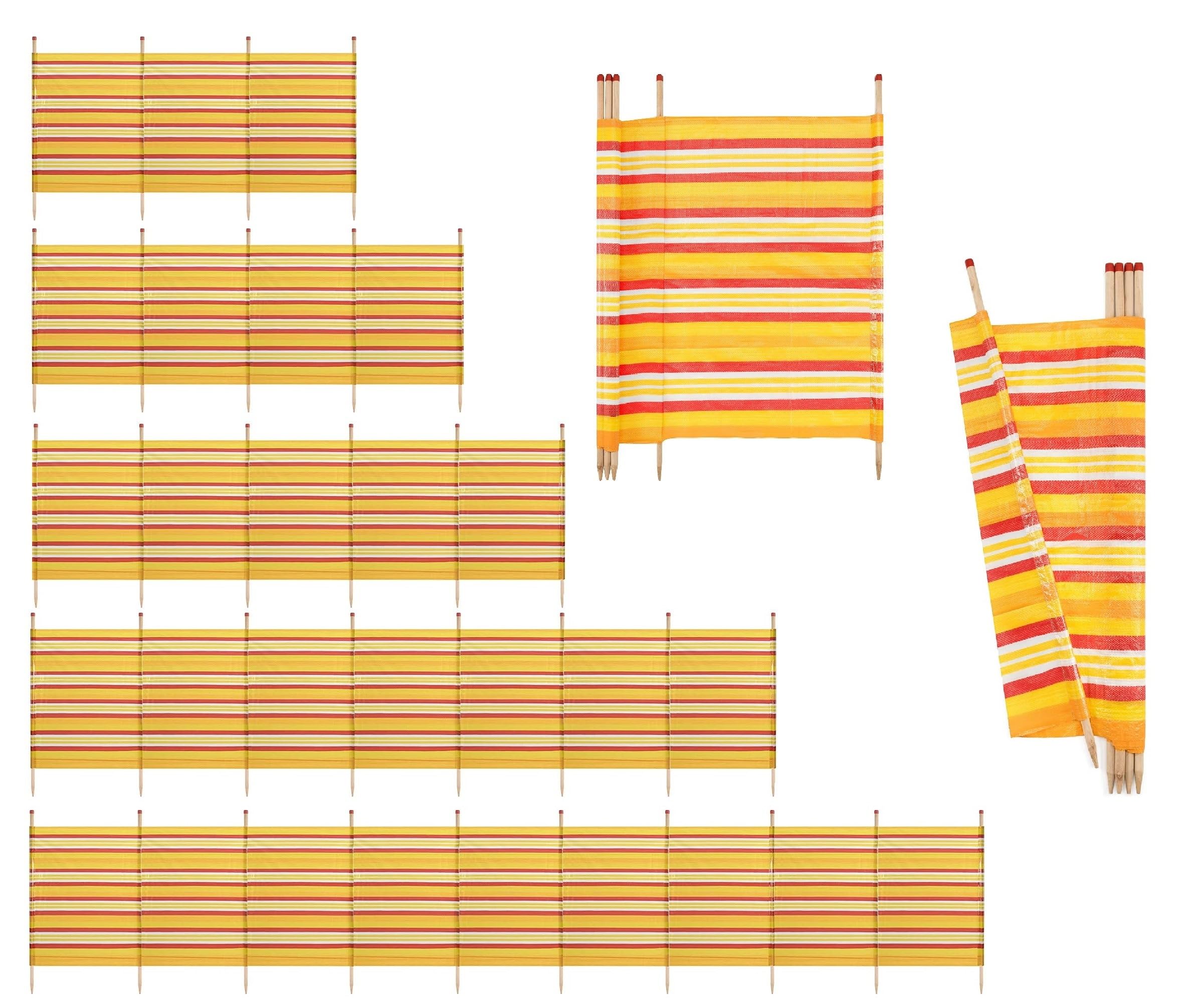 Abaseen Windbreak, Extra Tall Colorful Wind Break for Camping, Caravan, Festival and Beach Windbreaker Sun Shelter Garden Screen