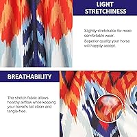 Vista 43 de Harrison Howard Protector de cola elástico, protección transpirable de cola de caballo, diseño deslizante, correas de cierre de 2 hebras, 22 marino
