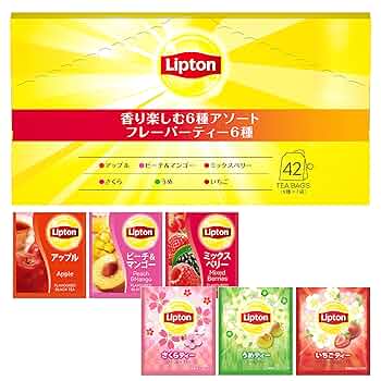 Lipton様 リクエスト 6点 まとめ商品 Amazon.co.jp: Lipton Tea Set of 6 Types to Enjoy Fragrance