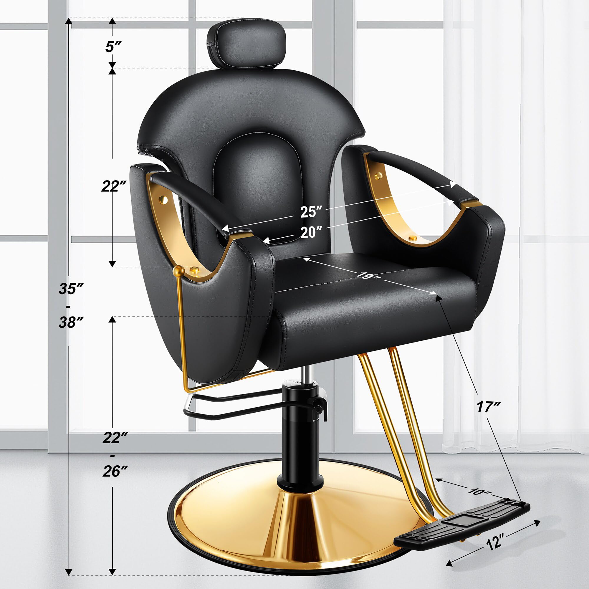 Amazon｜Cylele Mgg 理容室椅子リクライニングヘアサロンチェア、ヘア