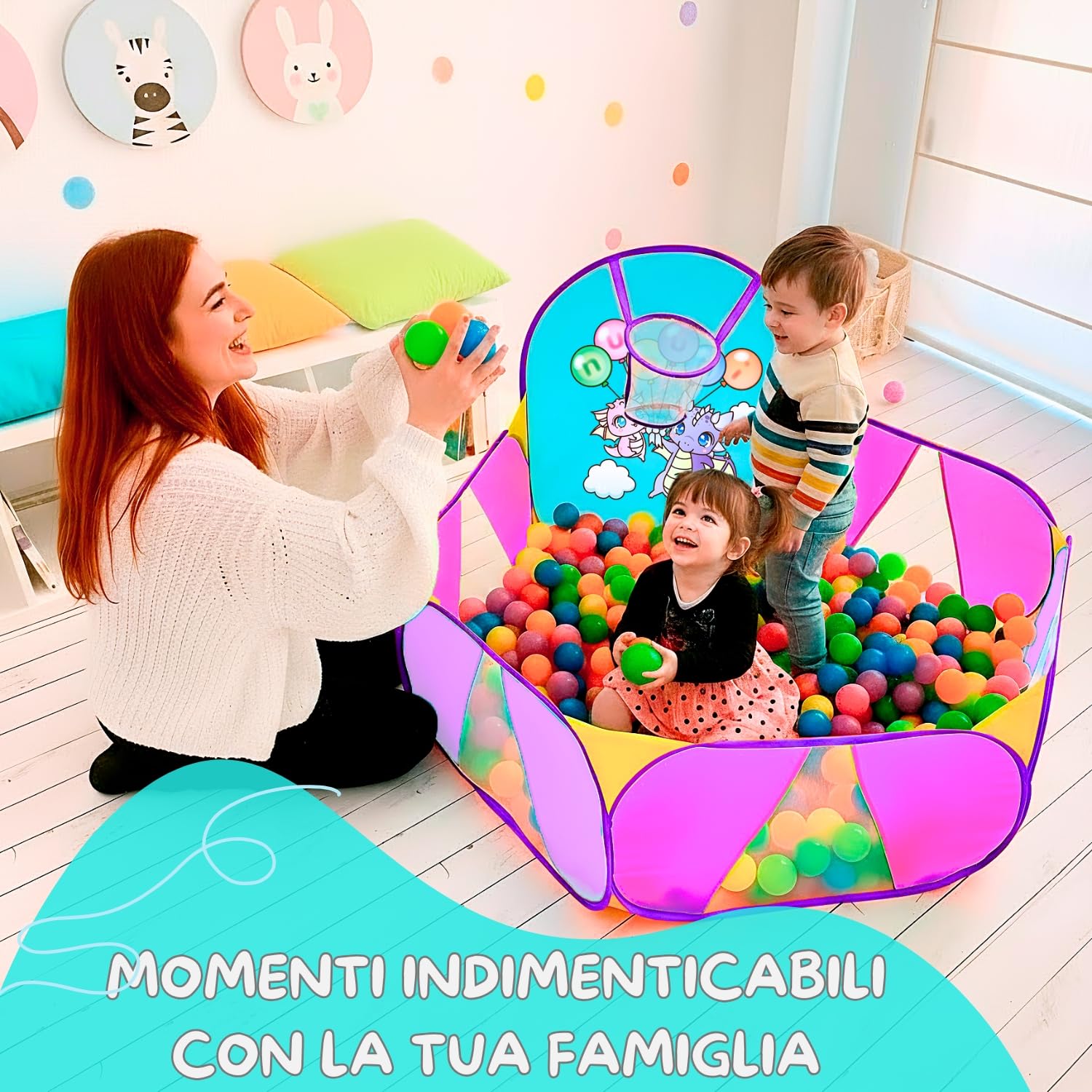 Vasca per palline per bambini, vasca da bagno per bambini (palline non incluse) T-1107gp