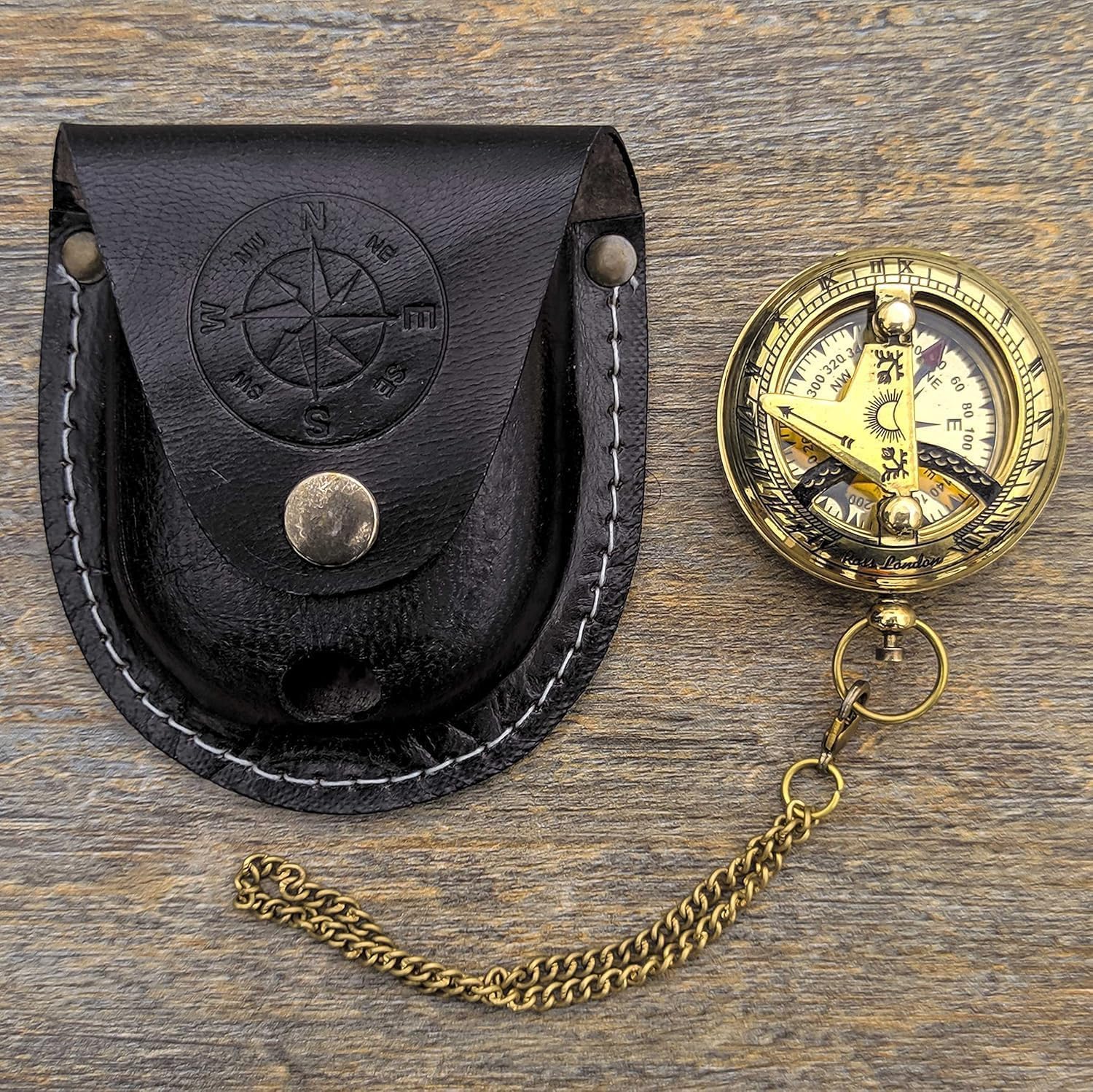 Antique Brass & Copper Sundial Compasses | Maritime Navigation, Working Compass for Hiking, Camping & Collectible Gifts