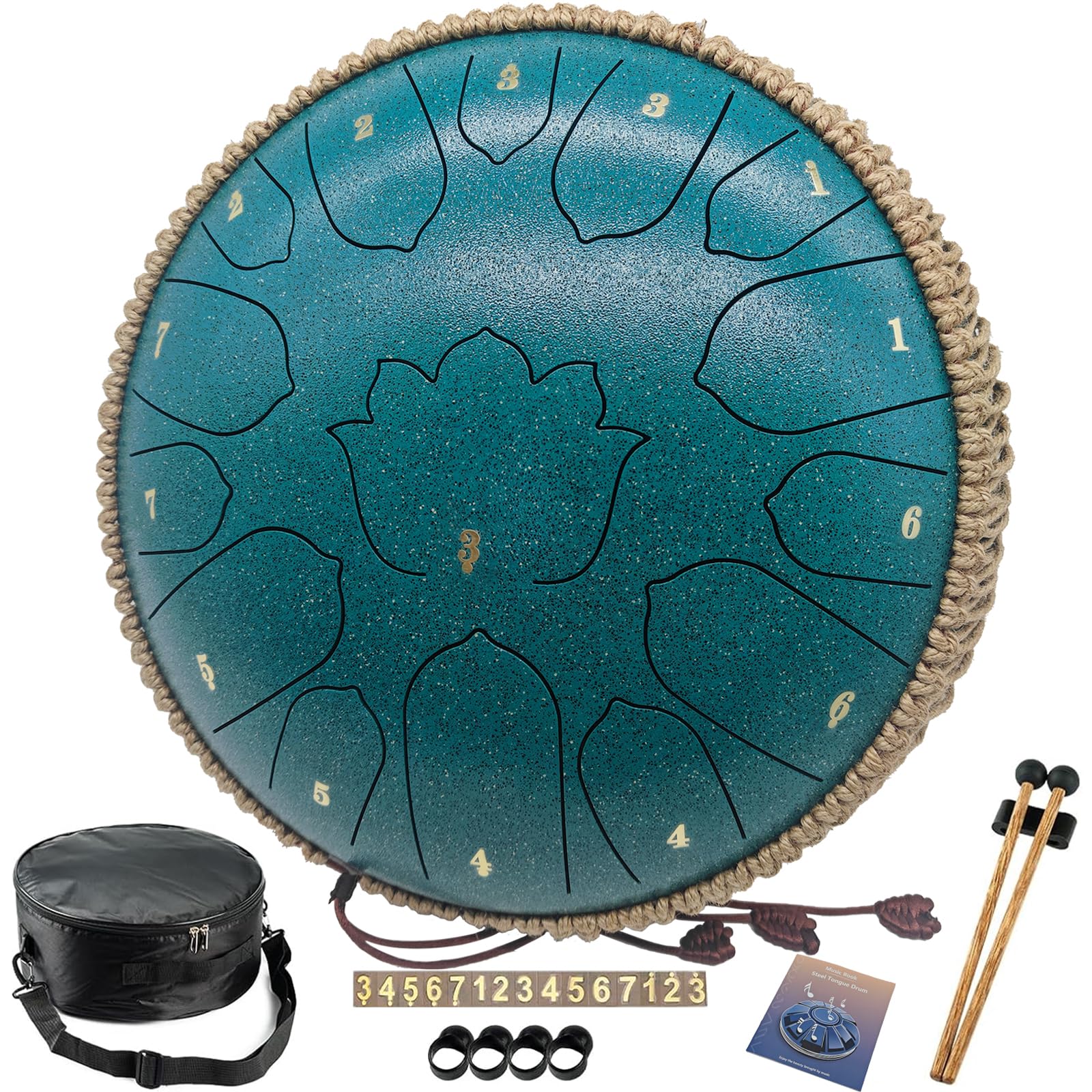 Amazon.com: BETESINE 13-Inch 15-Note Steel Tongue Drum – C Major