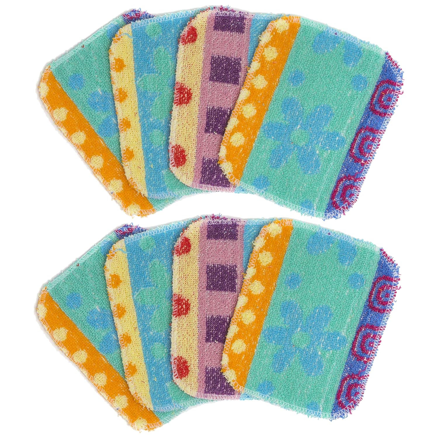 PaperlessKitchen Kitchen Dish Scrubbers | Soft Scrub for Dishes | Non-Scratch Cleaning Pads for Kitchen | Made from Cotton Fiber | Safe on All