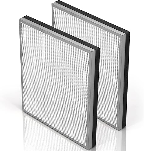 2 paquetes Reemplazo de filtro HE400 compatible con el purificador de aire Shark 4 Smart True HEPA Air Cleaner para el hogar, H13 HEPA, prefiltro