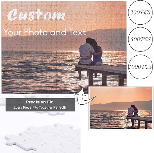 Miniatura 3 de Rompecabezas personalizados de fotos de 1000 500 300 piezas rompecabezas de texto personalizado con imagen para adultos adolescentes mamá papá