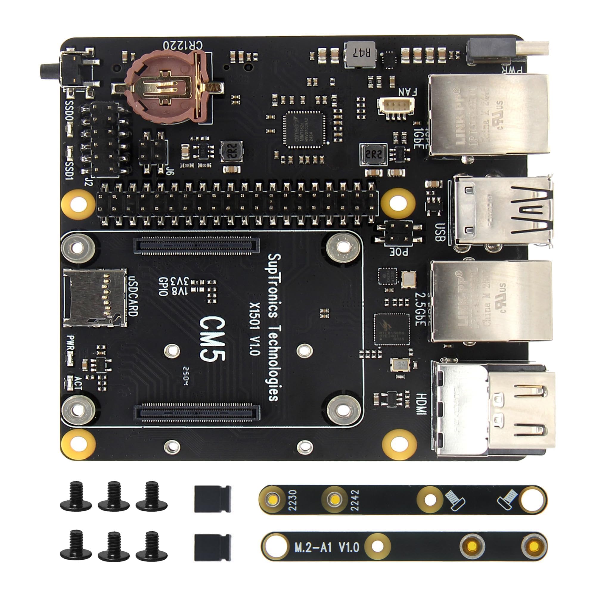 Geekworm Raspberry Pi Compute Module için X1501 CM5 IO Carrier