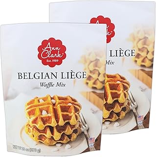 Ann Clark Belgian Liège Sugar Waffle Mix with Authentic Pearl Sugar, 21 oz. (2 Pack)