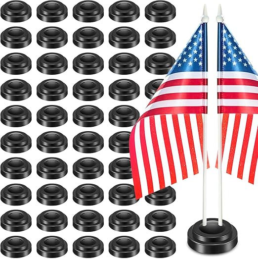 Amazon.com: DoubleFill 24 Pcs Mini Flag Holder 2 Hole Miniature Desk ...
