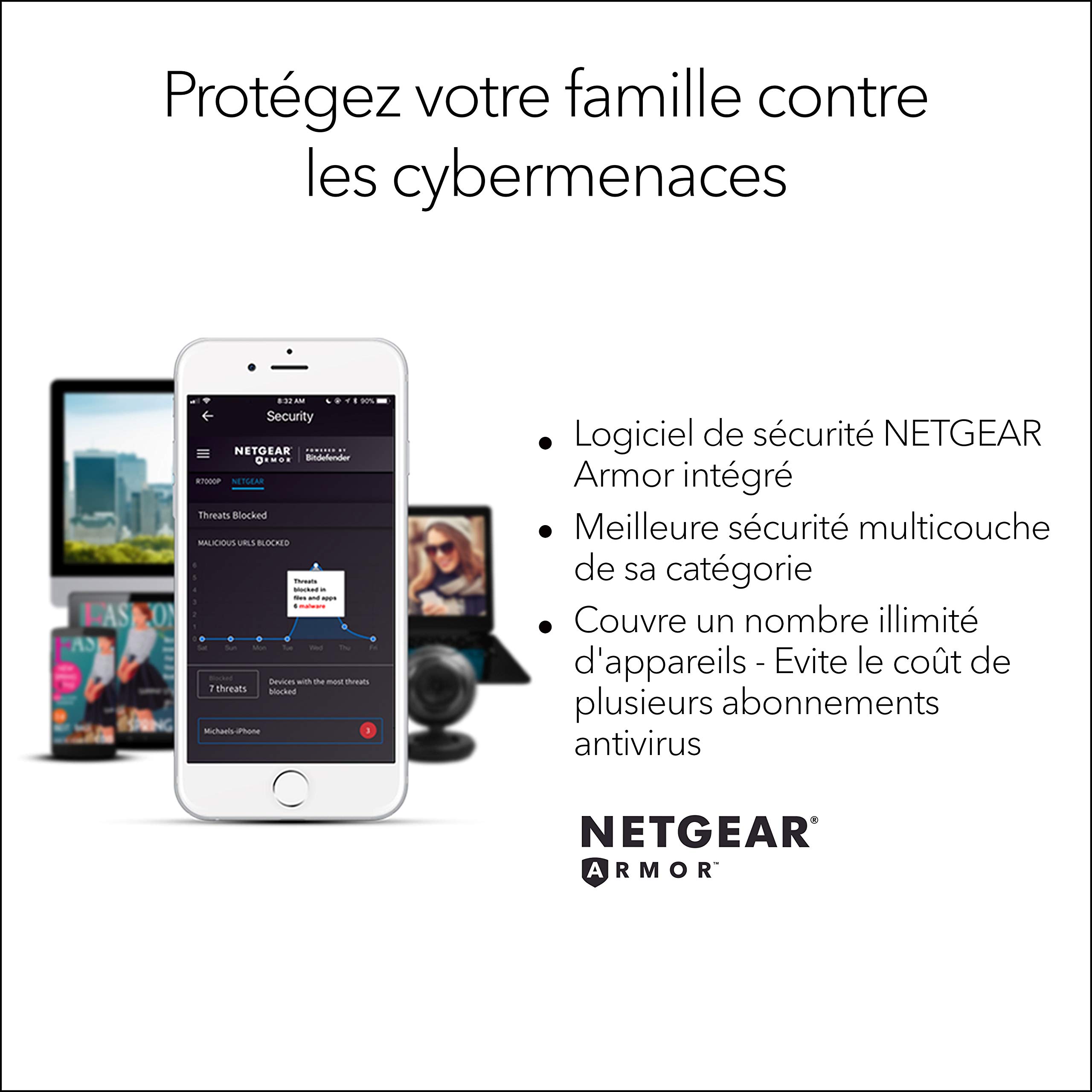 NETGEAR RAX40-100PES Routeur Nighthawk AX4 WiFi 6-Stream AX3000