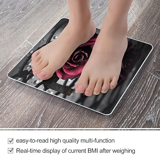 Báscula de baño digital de vidrio templado JTREHY con pantalla LCD miniatura 5