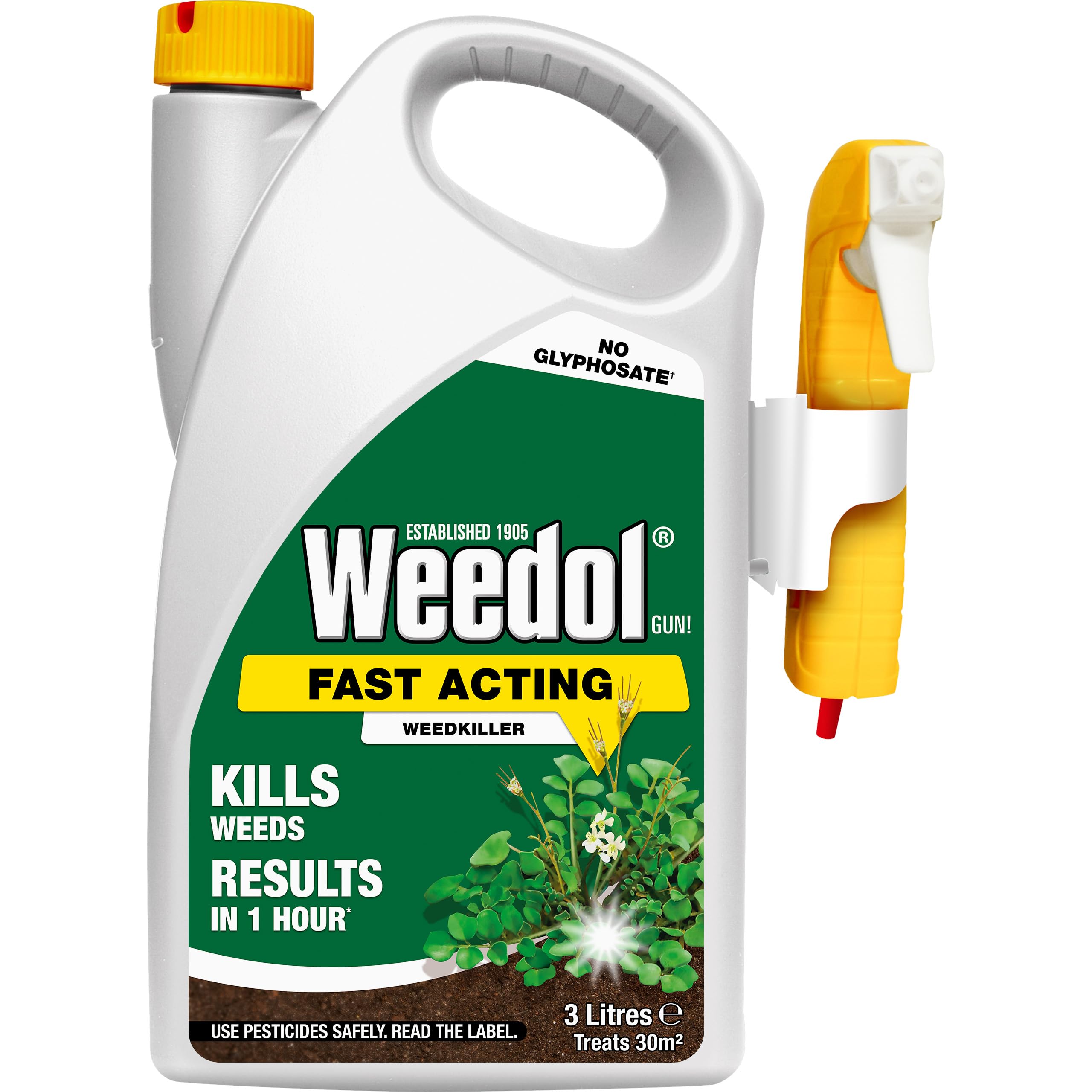 019423 Fast Acting Weedkiller, Ready to Use, Manual Spray 3 Litre, Clear