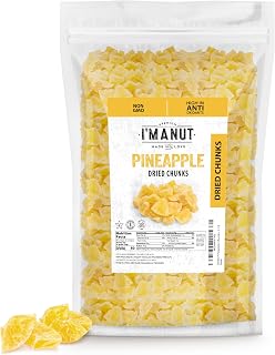 IMANUT Premium Dried Pineapple Chunks 16oz - Non-GMO, Gluten & Peanut Free, Ethically Sourced Crispy Sweet Snacks