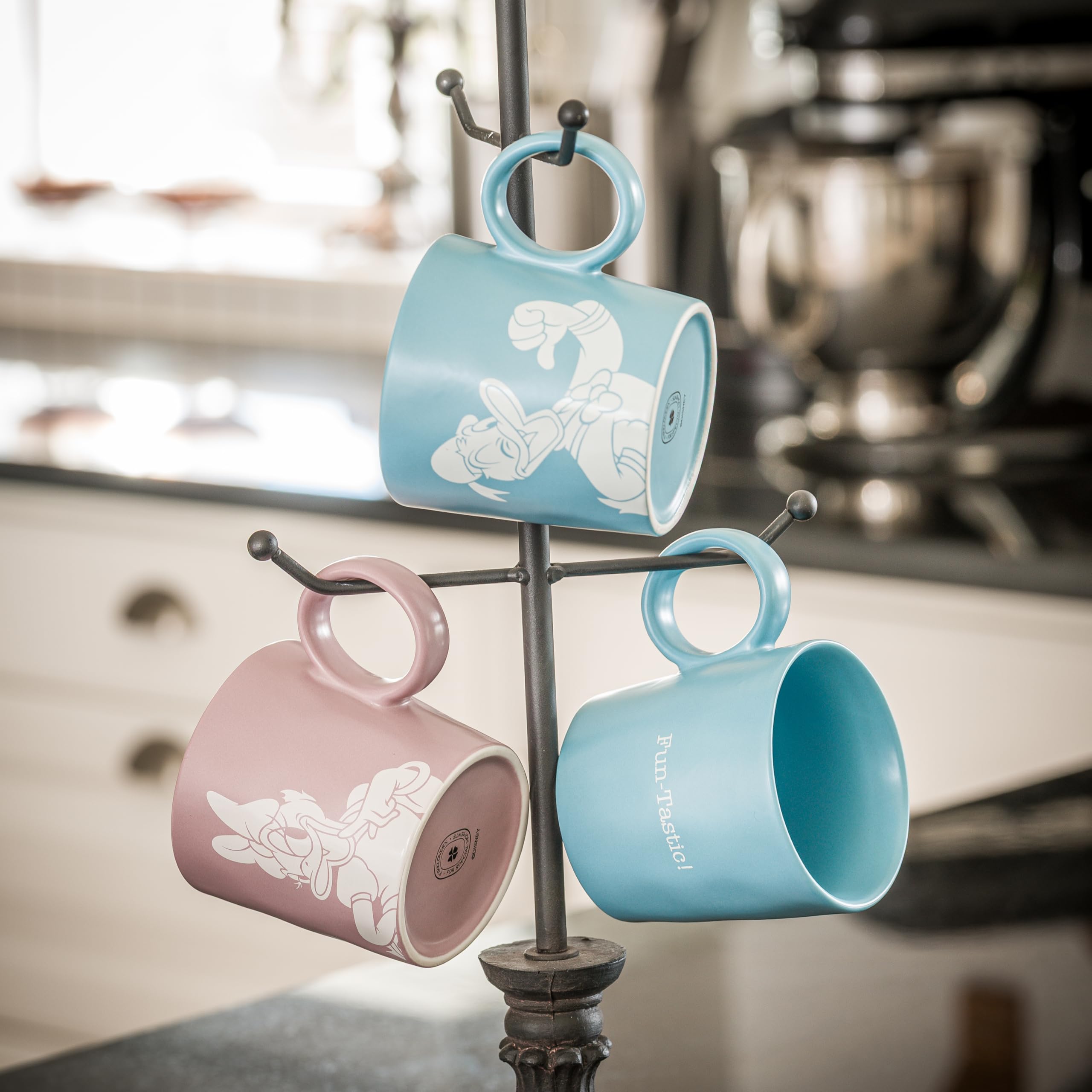 Micky & Freunde Kaffeetasse Disney, 6er-Set, 320 ml, Steinzeug, Spülmaschinenfest, Seidenmatte Glasur, inkl. Geschenkbox, Mehrere Farben