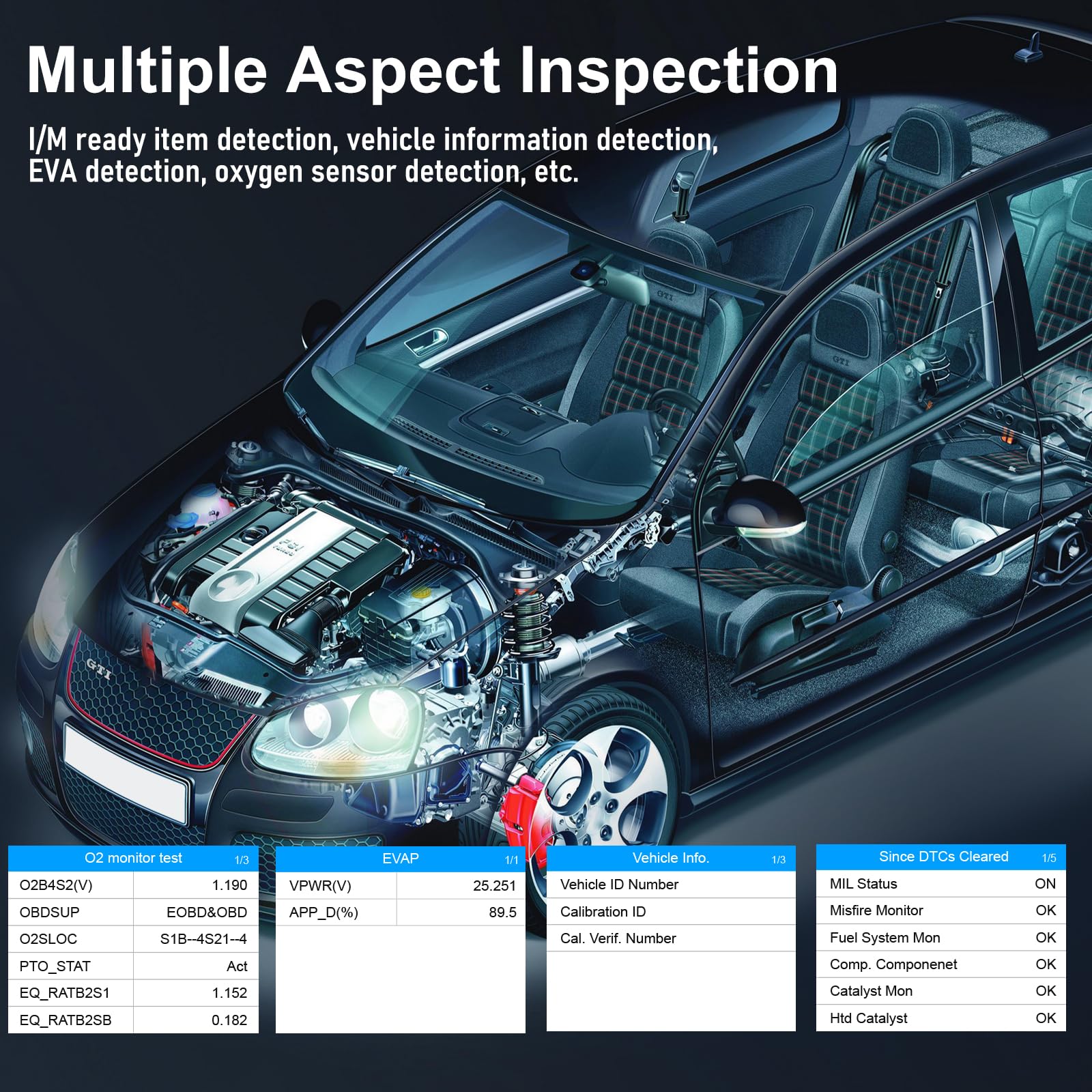 OBD2 OBD2 OBD-diagnoza OBD ondersteunt meerdere talent: OBD EOBD diagnosescanner voor alle voertuigen - professioneel OBDII-diagnosegereedschap voor het bewaken van het motorcontrolelampje