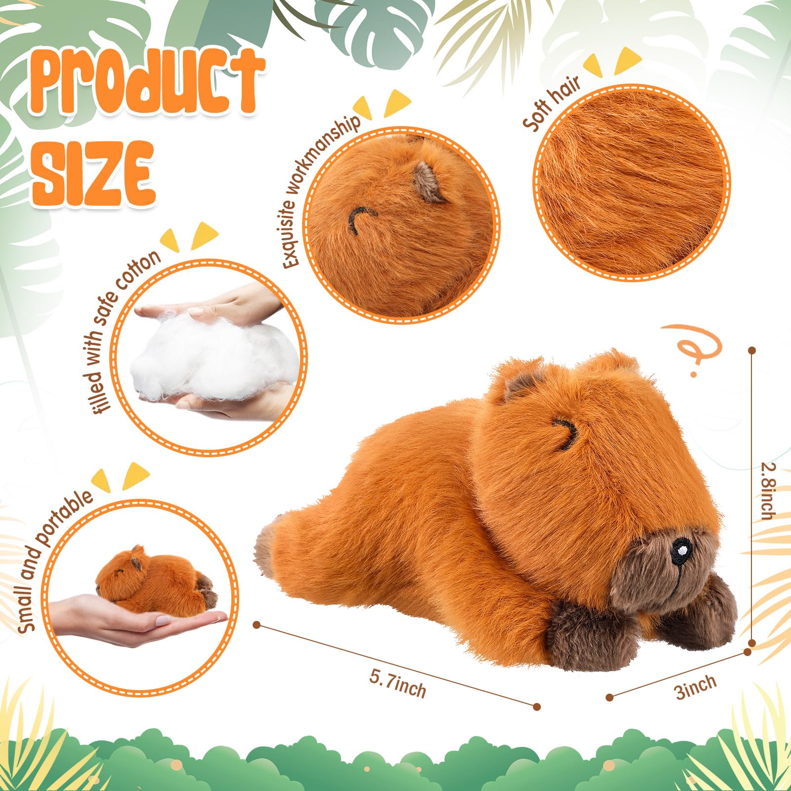 Peluche Aguacate Peluche Capibara Aguacate 35 Cm En Felpa