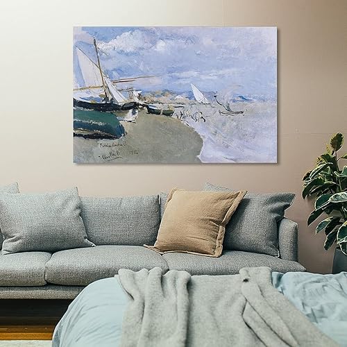 Miniatura 7 de Joaqun Sorolla - Póster de Barcas En La Playa Costa De Levante, pintura decorativa en lienzo para pared, para sala de estar, dormitorio, 24 x 36