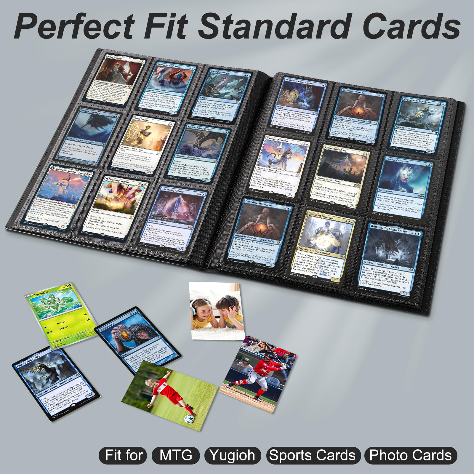 Mlikero 9 Pocket Trading Card Binder, Card Album with 360 Side Pockets - Image 4