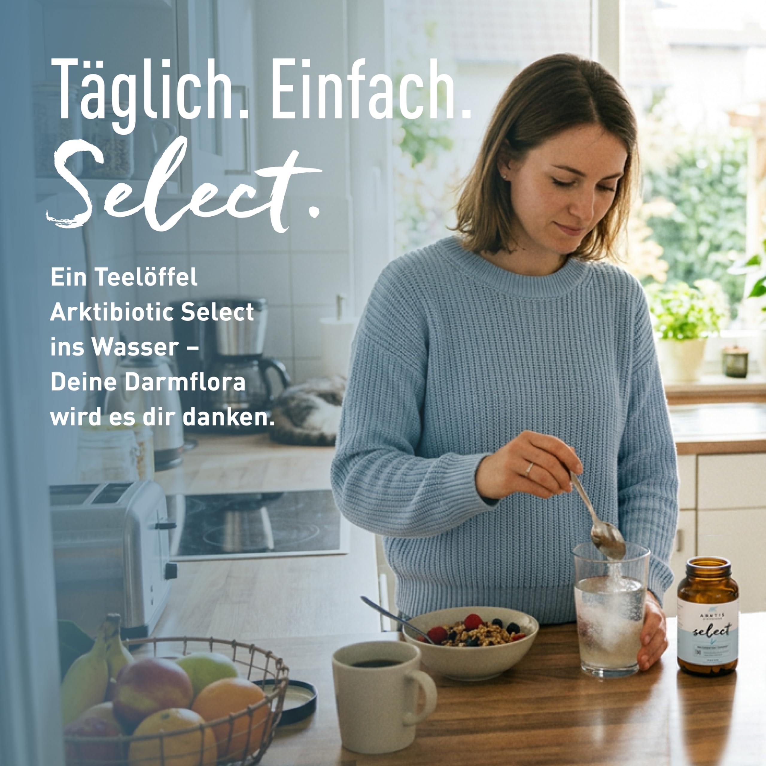 Arktibiotic Select 180g Probiotika mit 6 Lactobacillus-Kulturen + Vit D | Milchsäurebakterien für die Darmkur nach Antibiotika-Therapie