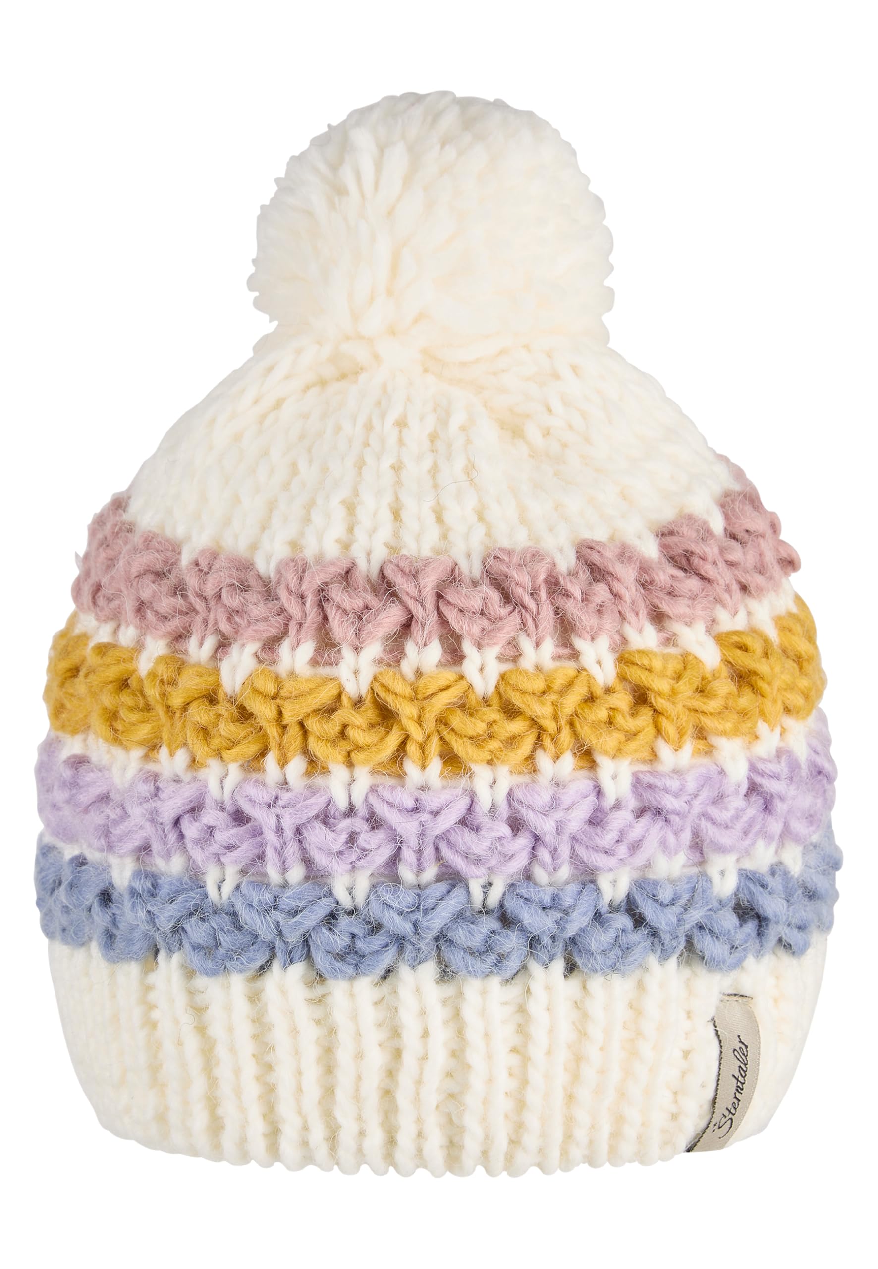 Sterntaler Unisex Beanie-Mütze Bommelmütze Streifen