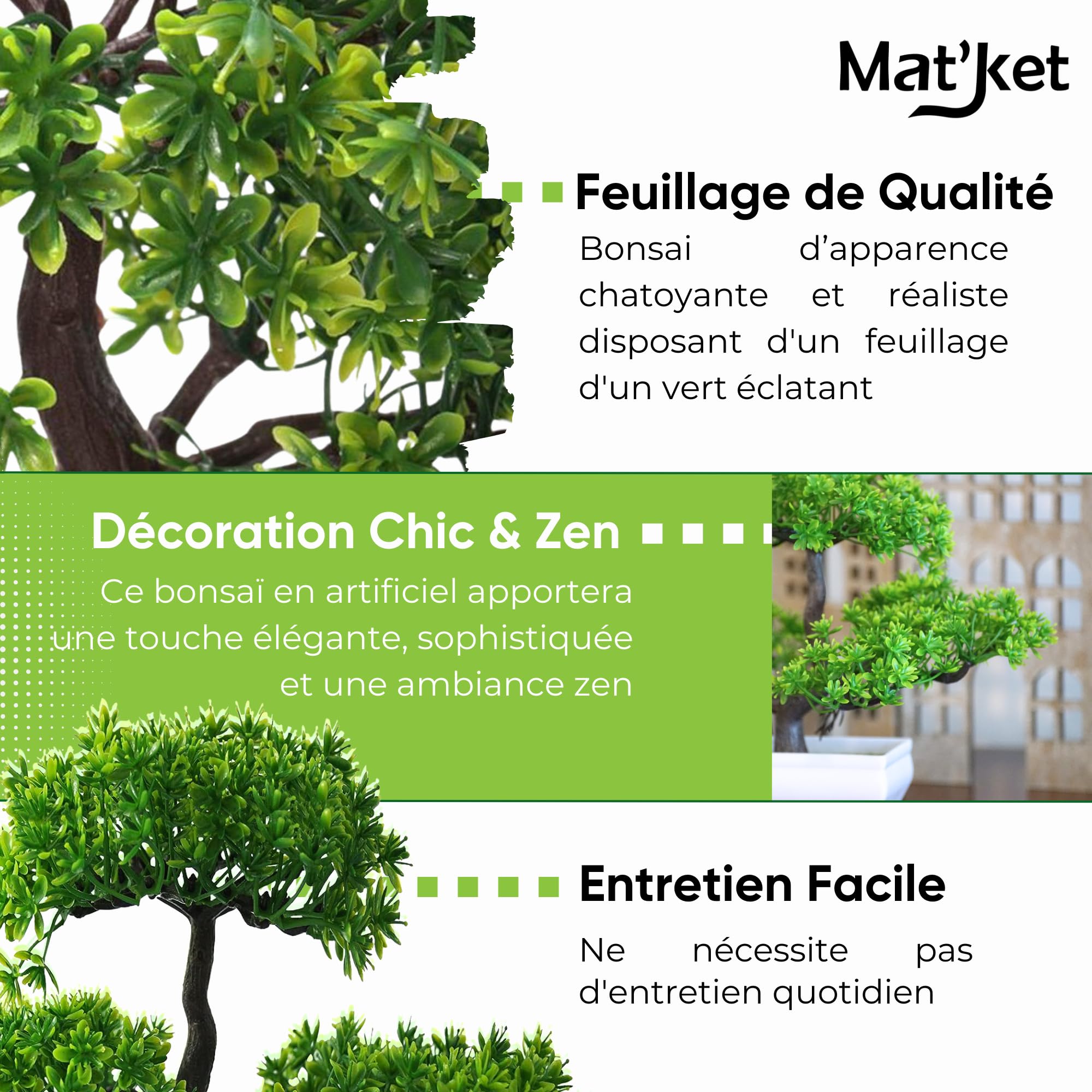 Bonsaï Artificiel Réaliste Fycooler - Genévrier Japonais En Pot - Décoration Intérieur Et Extérieur