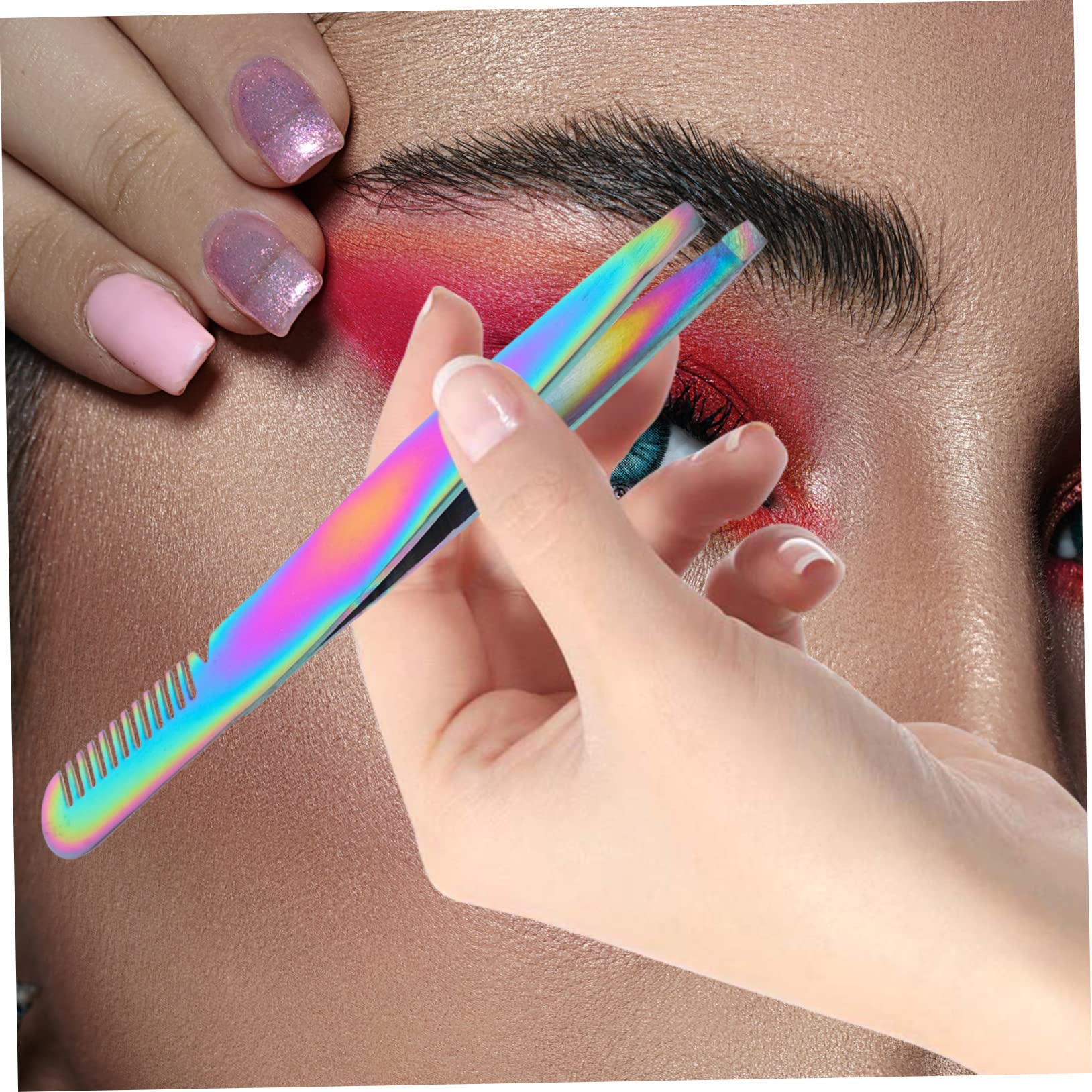 FRCOLOR 20pezzi Pinzette Per Sopracciglia Inossidabile Pinzette Professionali Per Donne Per Rimuovere Sottopelle e Schegge Kit Compatto e Leggero Per Viaggi e Regali