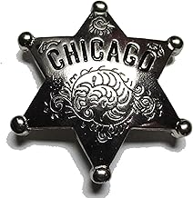 NagaPatches Plaque étoile Sheriff Chicago broche badge pins en métal coulé