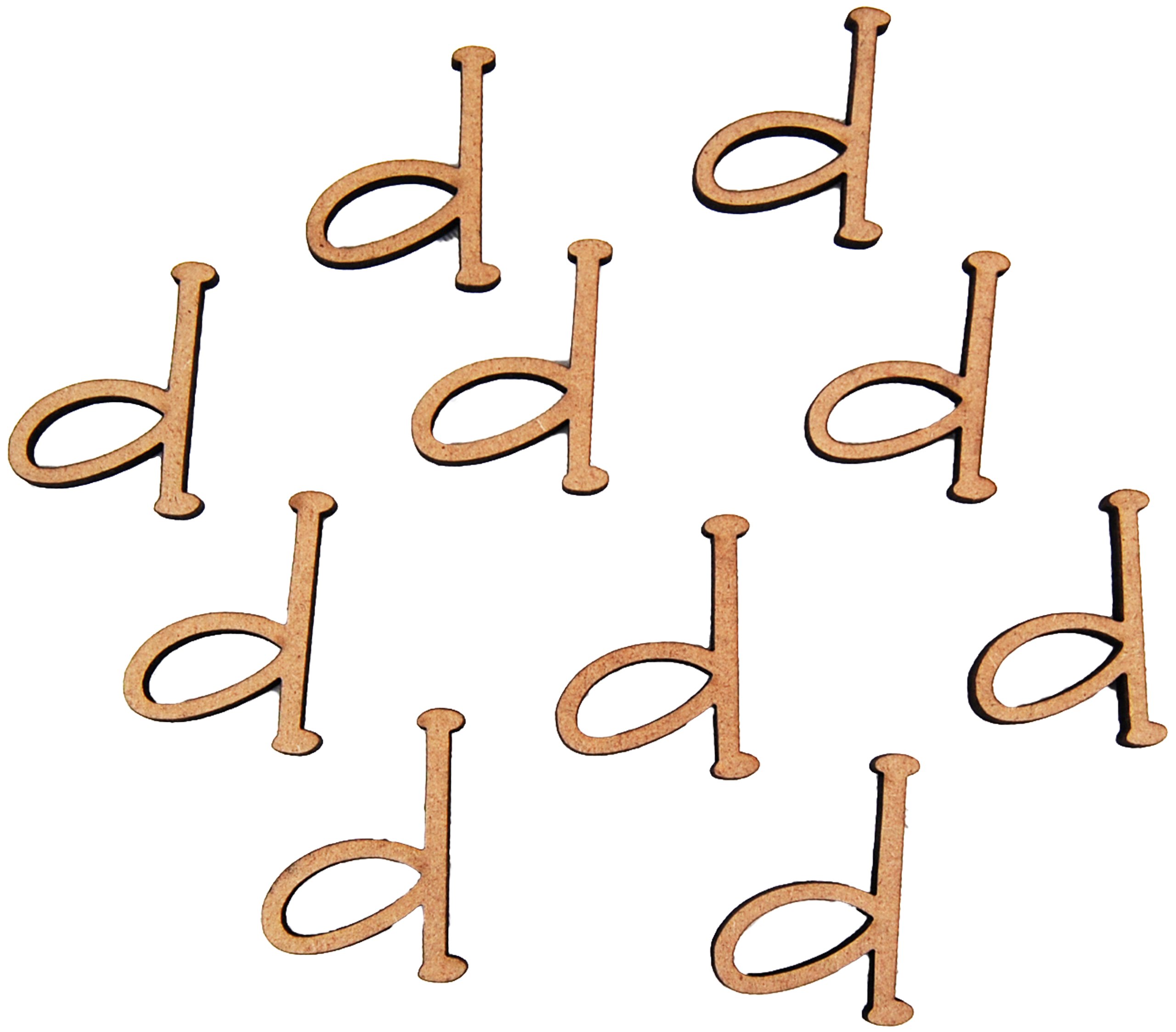 Country Love Crafts Letter D Wooden Craft Blank, Light Brown
