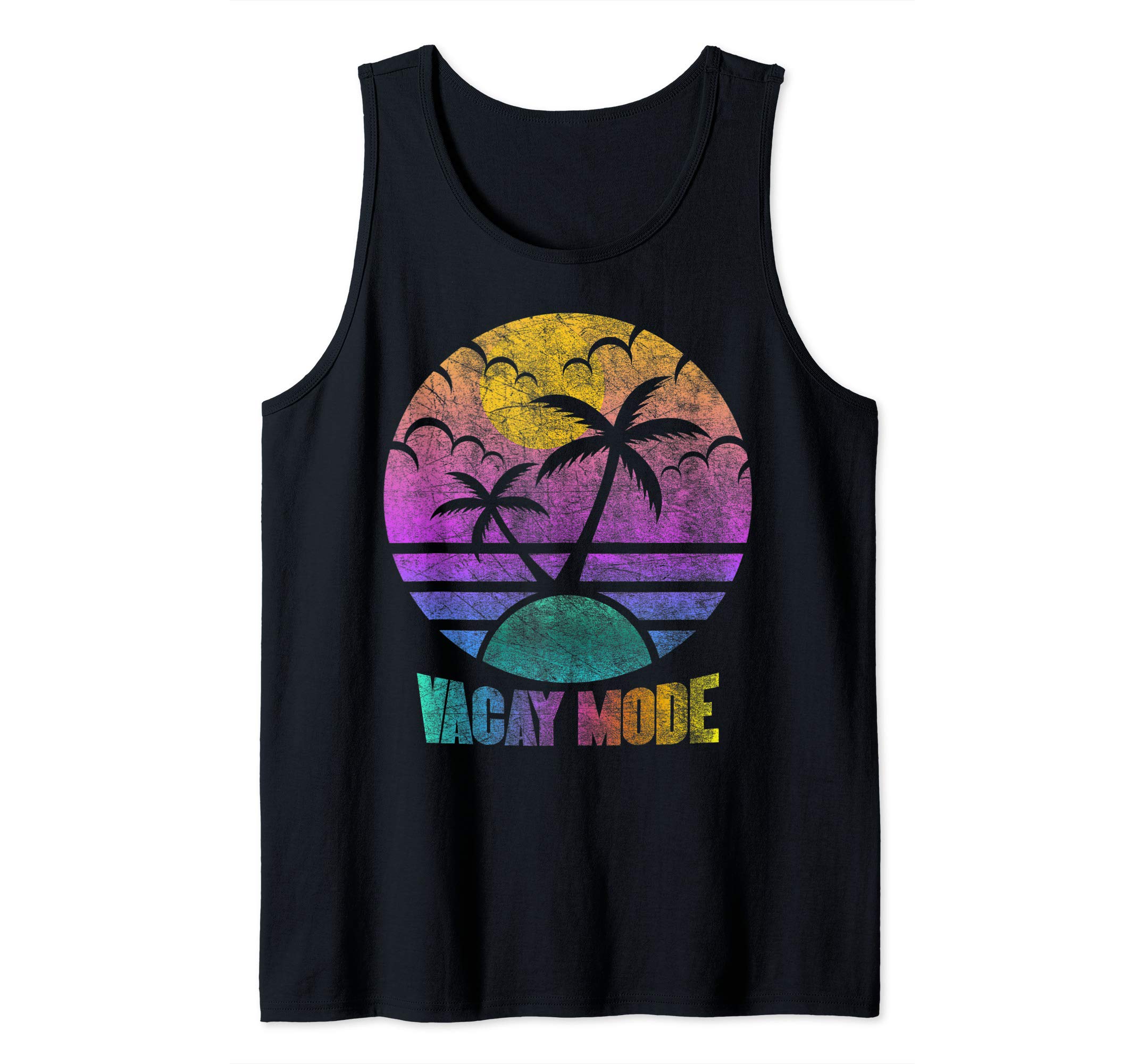 Vintage Vacay Mode Summer Vacation Vibes Beach Palms Cruise Tank Top