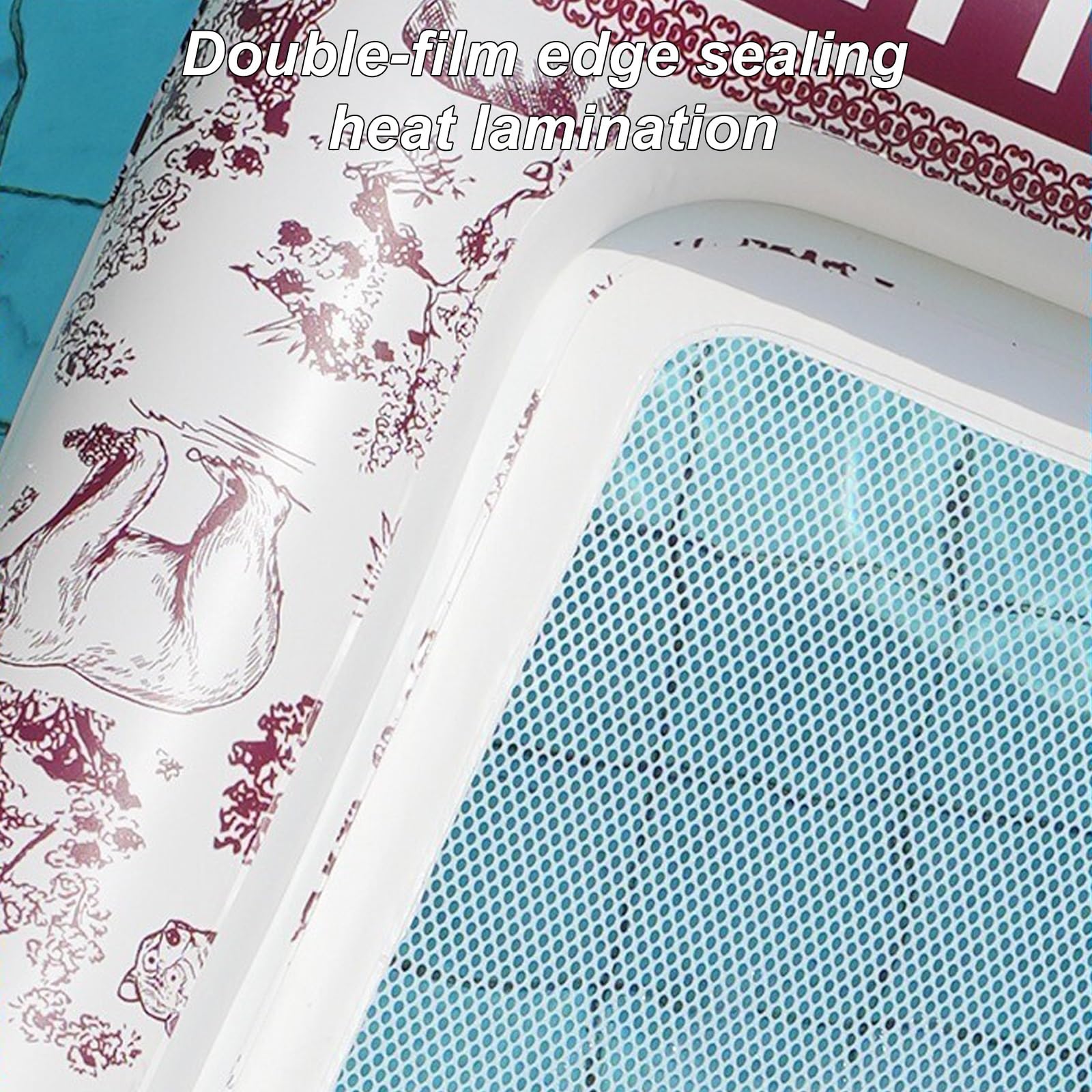 Matelas Piscine, Bouee Piscine Adulte | Avec Appui-tête Incurvé et Porte-gobelet, Fond en Filet, pour une Fête sur la Plage
