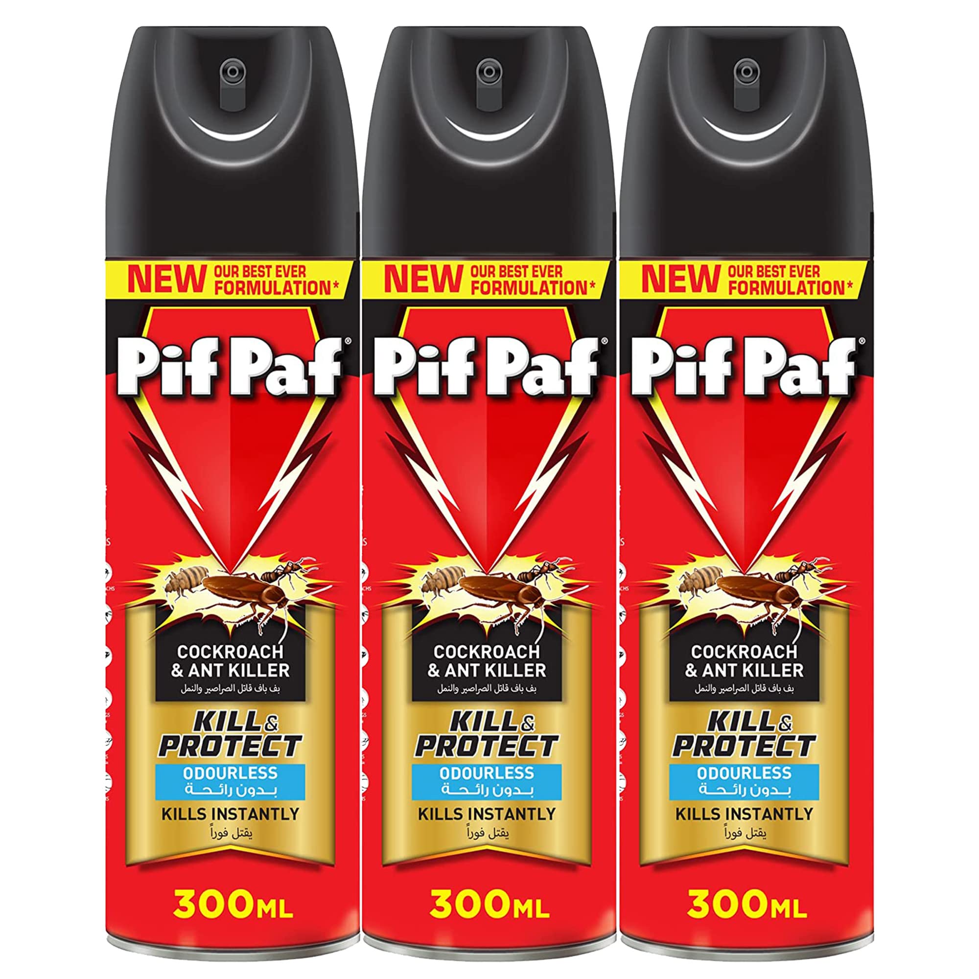 Pif Paf Cockroach & Ant Killer Spray 300 ml x 3