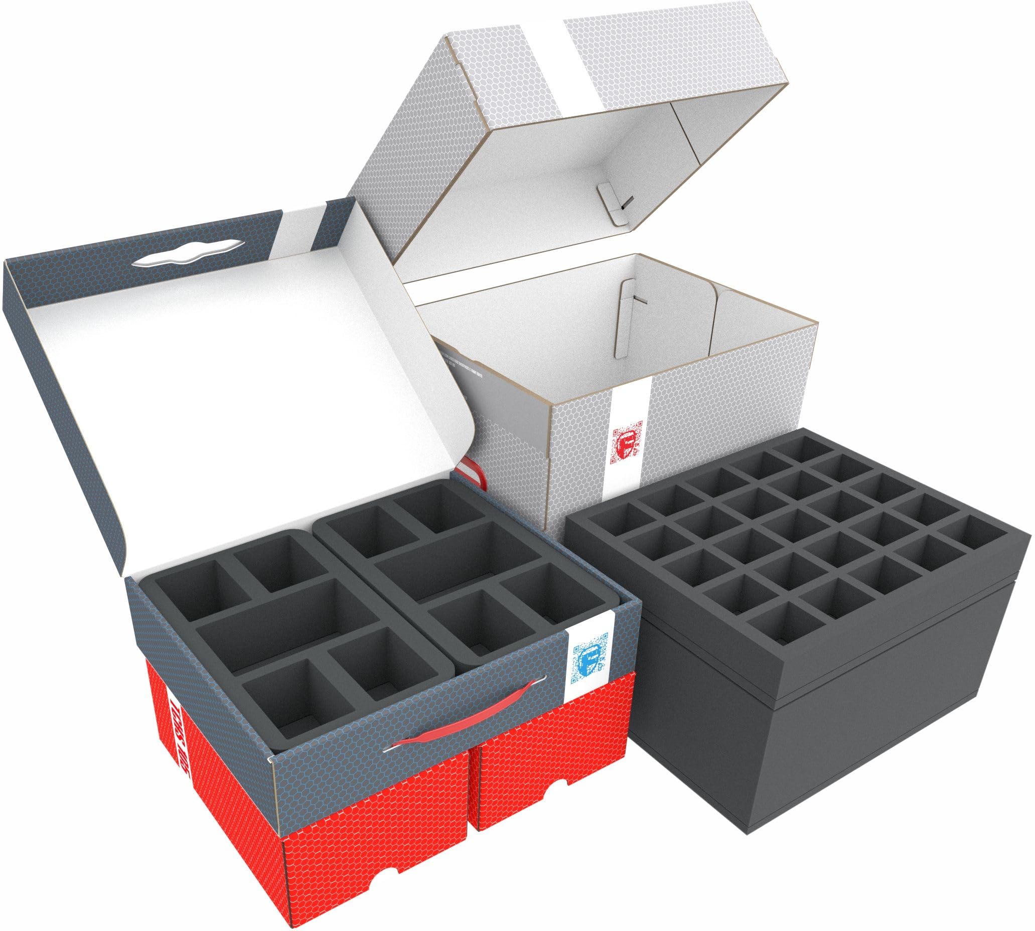 Feldherr Lagerbox-Set + 2 Spielkarten-Sortierboxen kompatibel mit Marvel United: Multiverse 'Herald Pledge' - Sichere Aufbewahrung für Miniaturen + Zubehör